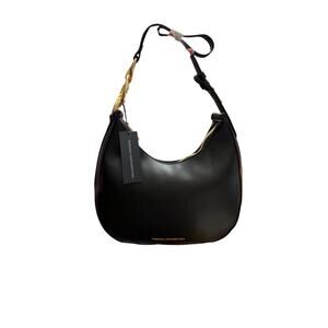 French Connection Black Moritz 12 x 7 Hobo purse